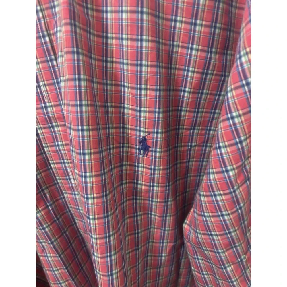 Polo Ralph Lauren Shirt Mens 3XLT Plaid Long Sleeve Button Up Casual